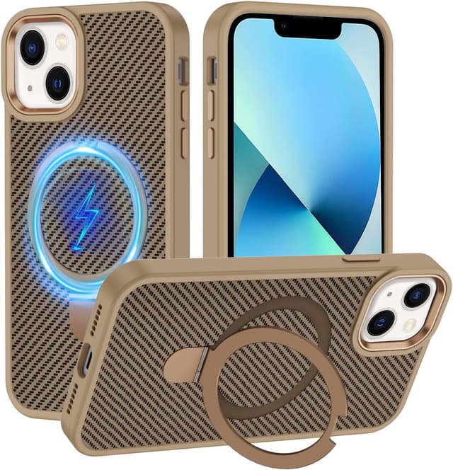 Detalle de XTCASE Coque magnétique pour iPhone 12/12 Pro avec anneau 360° compatible MagSafe
