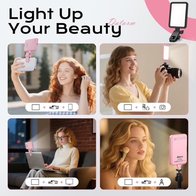 Thumbnail 5 de Datarm Clip LED Licht Rosa für Selfies