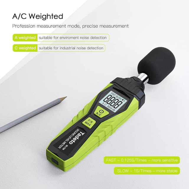 Thumbnail 1 de Tadeto Digital Sound Level Meter 30–130 dB