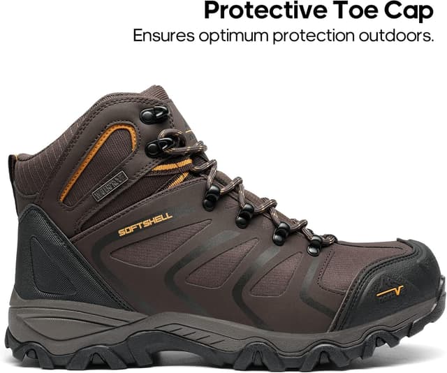 Detalle de NORTIV 8 Herren Outdoorschuhe – wasserdichte Trekking-Wanderstiefel mit Knöchelhalt