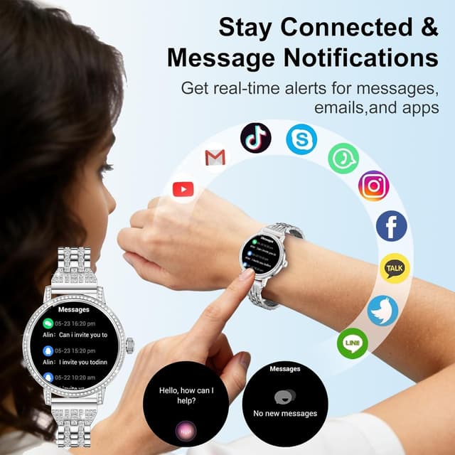 Detalle 2 de fitonyo smartwatch donna 1,27 pollici HD