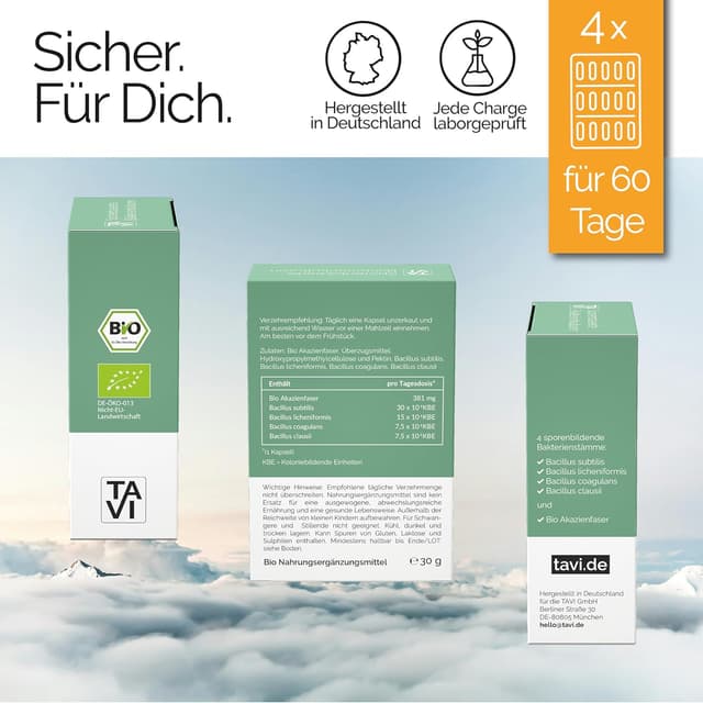 Thumbnail 5 de 4 Bacillus Stämme KBE 6 Mrd Kapseln