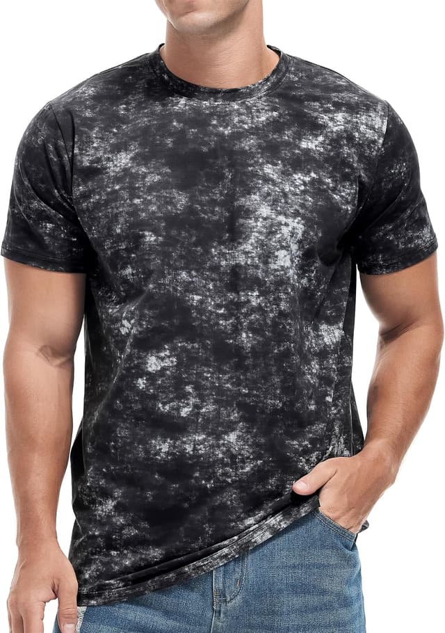 Detalle de USALL Herren Sommer DruckT-Shirt 95% Baumwolle