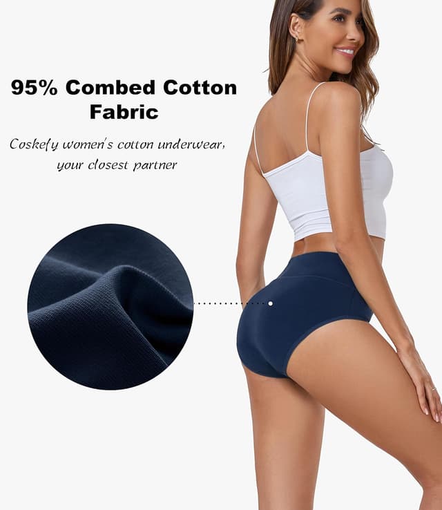 Thumbnail 4 de coskefy High Waisted Cotton Panties 5 Pack