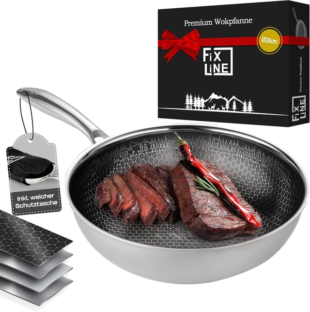 Detalle de FIXLINE BLACK FOREST Wokpfanne 28cm