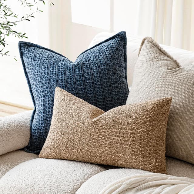 Thumbnail 4 de Foindtower 12 x 20 Camel Boucle Lumbar Pillow Cover 🛋