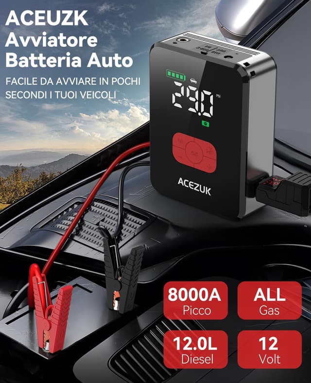 Detalle 2 de ACEZUK M06 avviatore batteria 21800mAh