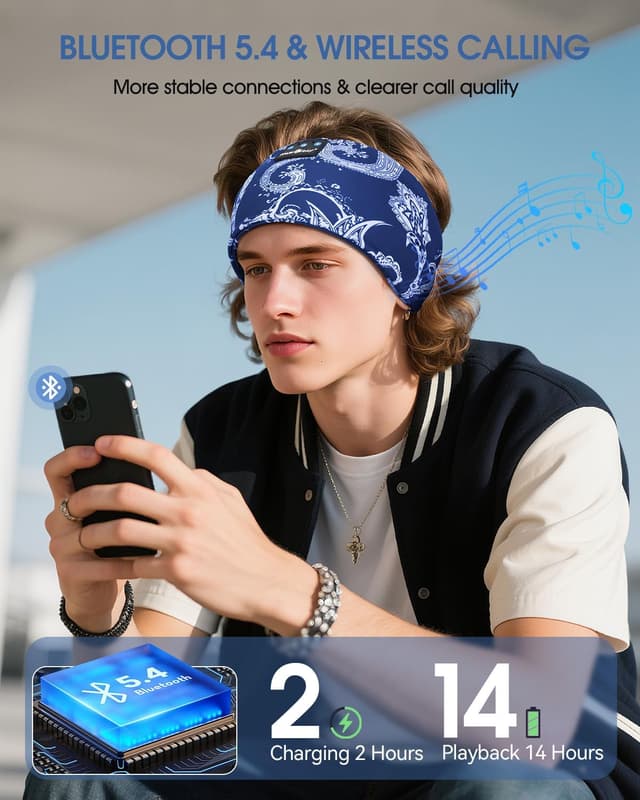 Thumbnail 6 de MUSICOZY Casque de sommeil Bluetooth 5.4 ultra léger (son Hi‑Fi), 14 h d’autonomie