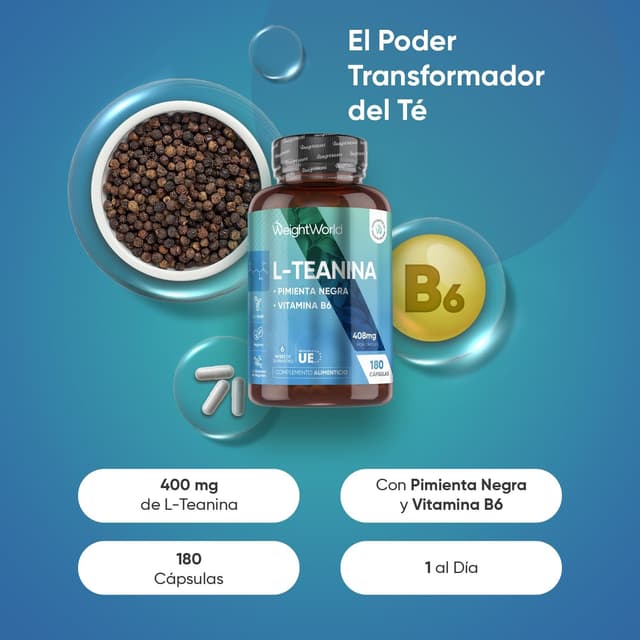 Thumbnail 1 de L Theanine 500mg con Toronjil 🌿 - 180 Cápsulas Veganas