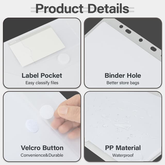 Thumbnail 5 de MOWETOO 22er A4-Dokumentenmappe, transparent