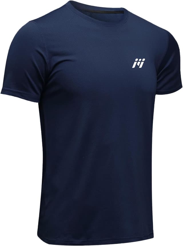 Detalle 2 de MEETWEE Sportshirt Herren – kurzärmeliges Mesh-Laufshirt mit 4-Wege-Stretch