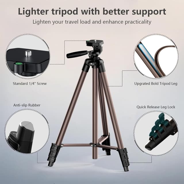 Detalle 1 de 71 inch camera tripod phone mount