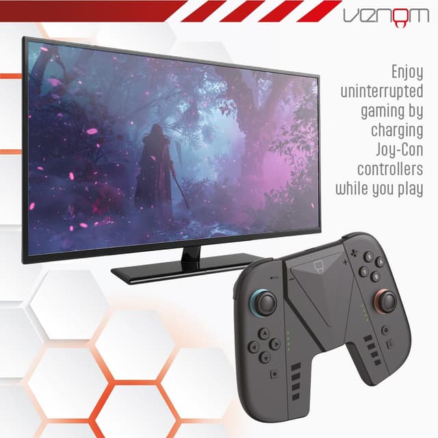 Detalle 2 de Venom Switch 2 Joy-Con Spiel- & Ladegriff