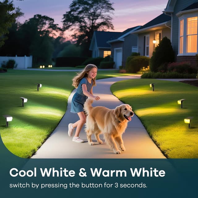 Detalle de Lot de 3 spots solaires Linkind avec détecteur de mouvement, lumière blanc chaud/froid et indice IP67