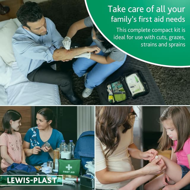 Detalle 2 de Reliance Medical Lewis-Plast First Aid Kit Bag (160 Piece) – Medium survival first aid for travel, car, home & outdoor use