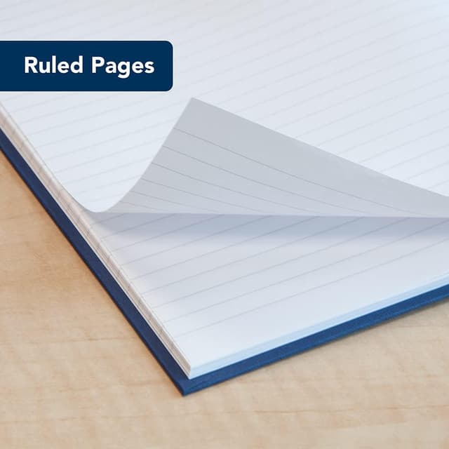 Detalle 2 de Summit A5 Hardback Casebound Notebook (Ruled) – Blue, 192 Ruled Pages, Pack of 5