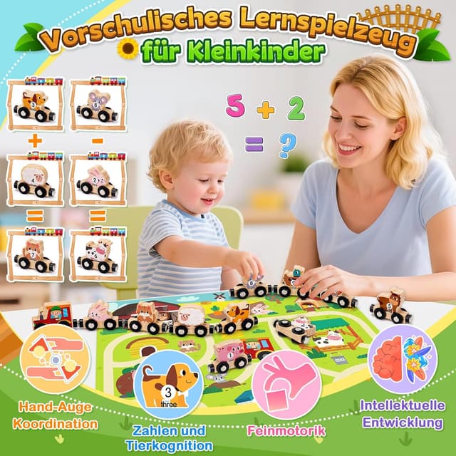 Thumbnail 1 de Montessori Spielzeug Magnetic Zug 10 Teile