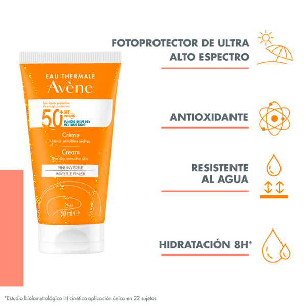 Detalle 2 de Avène Crema Solar SPF50+ - Protección máxima 3x50 ml ☀