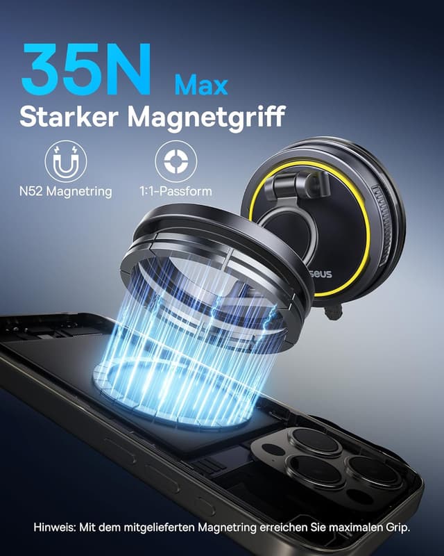 Detalle 2 de Baseus VC2 Flex Handyhalter für Auto, 54 kg