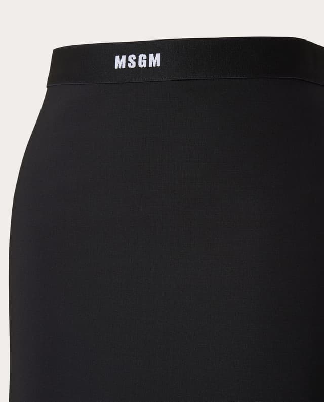 Thumbnail 2 de MSGM Falda midi de lana cintura elástica