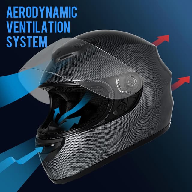 Detalle de Casque intégral Favoto ECE 22.06 en fibre de carbone (59-60 cm) – ventilation et intérieur lavable