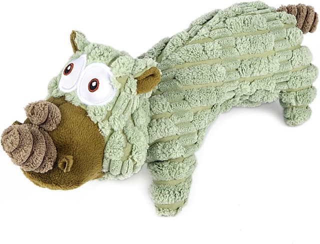 Detalle de LIINOOVATE Rhino Plush Squeaky Dog Toy for Large Dogs (Christmas-style lamb/chop plush)