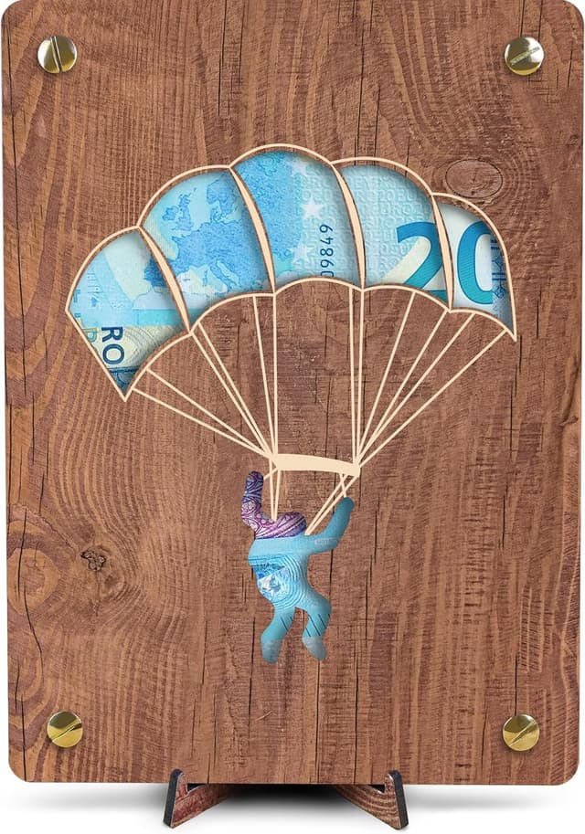 Imagen de Geldgeschenk XL aus Holz 20 x 15 cm en OfertitasTOP