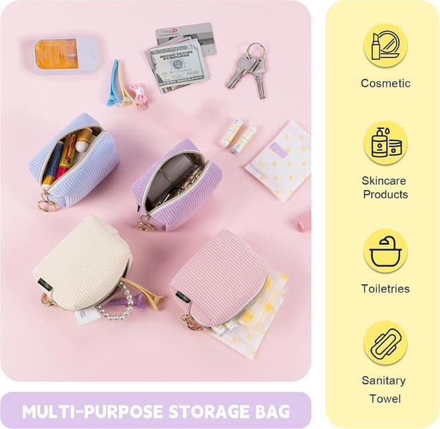 Detalle 2 de 3 PCS Neceseres de Maquillaje Violeta ✈️ Organizador de Viaje