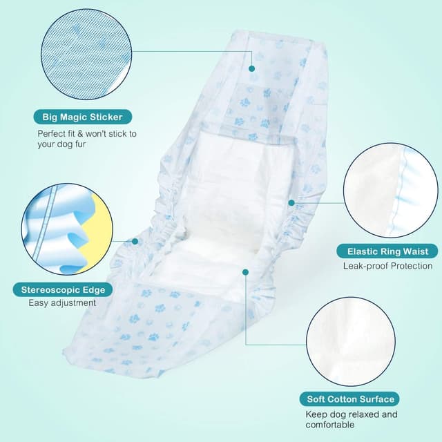 Detalle de Flying Paws Male Dog Nappies M-22