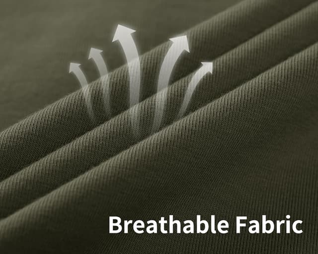 Detalle 2 de TACVASEN Slim Fit Herren Baumwollhemd Outdoor Military T-Shirt mit Tasche