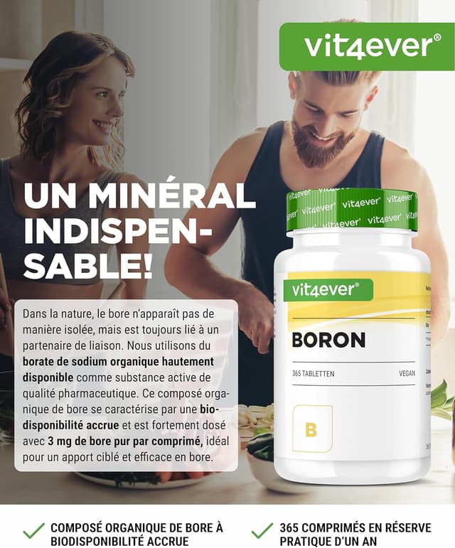 Detalle 2 de Vit4ever Bore – 3 mg de bore pur en comprimés (365 comprimés) végan