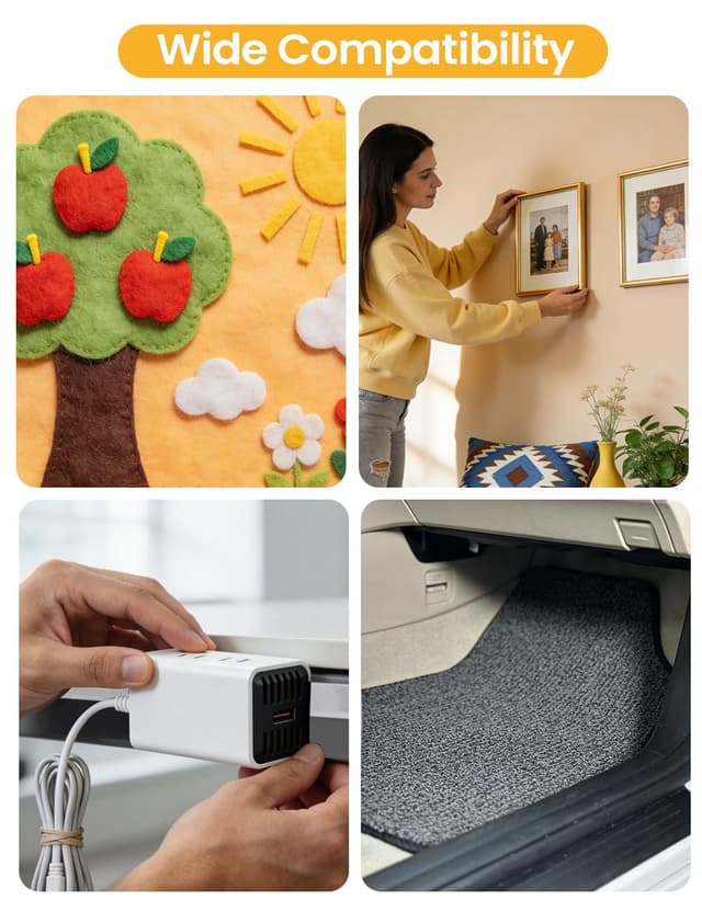 Detalle 2 de Beesgarden Heavy Duty Hook and Loop Adhesive Tape (20mm x 10m) with Dispenser