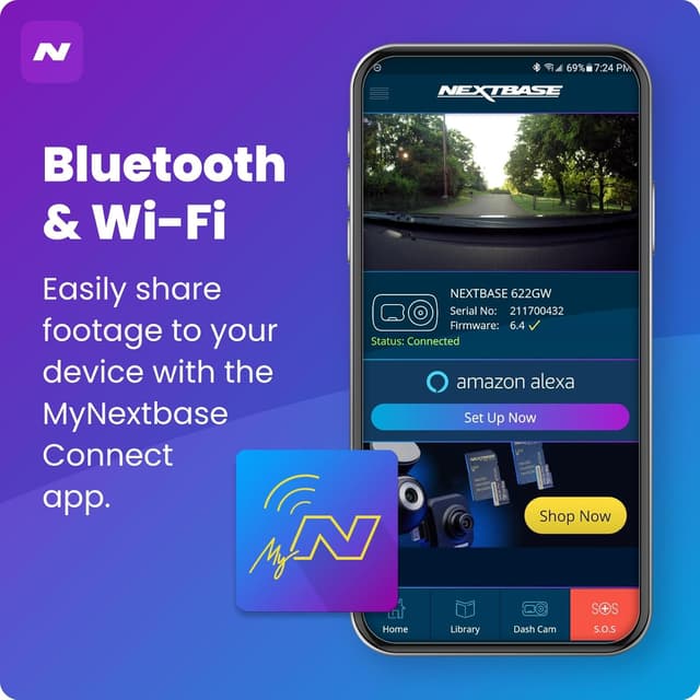 Thumbnail 6 de Nextbase 622GW 4K Dash Cam with Wi‑Fi, GPS, Bluetooth and Night Vision