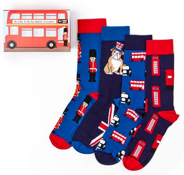 Detalle de London Bus Socks Gift Set 4 Pairs