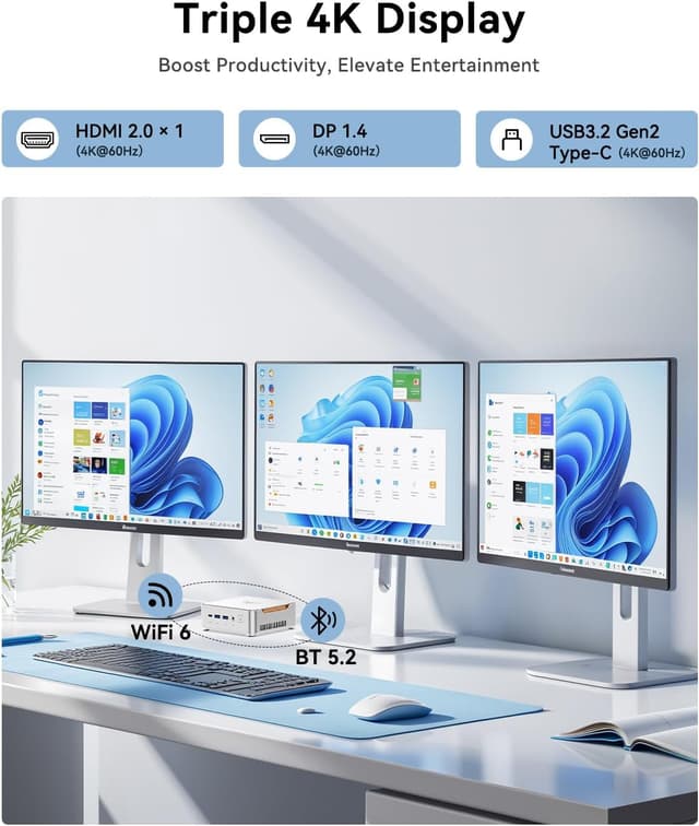 Thumbnail 4 de KAMRUI Hyper H2 Mini PC 16GB 512GB