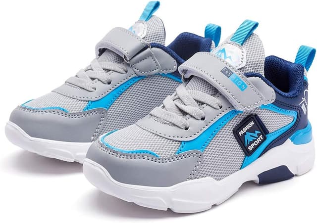 Detalle 2 de Baskets enfant unisexes respirantes avec fermeture à scratch (26 à 37) — Chaussures de sport et course confortables