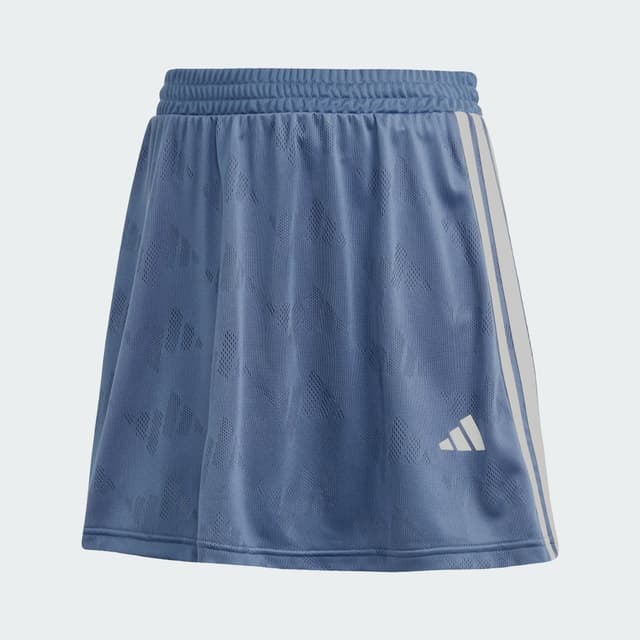 Detalle 2 de Adidas Minifalda con mallas cortas Stadium 3 bandas Tennis Inspired Jacquard en azul