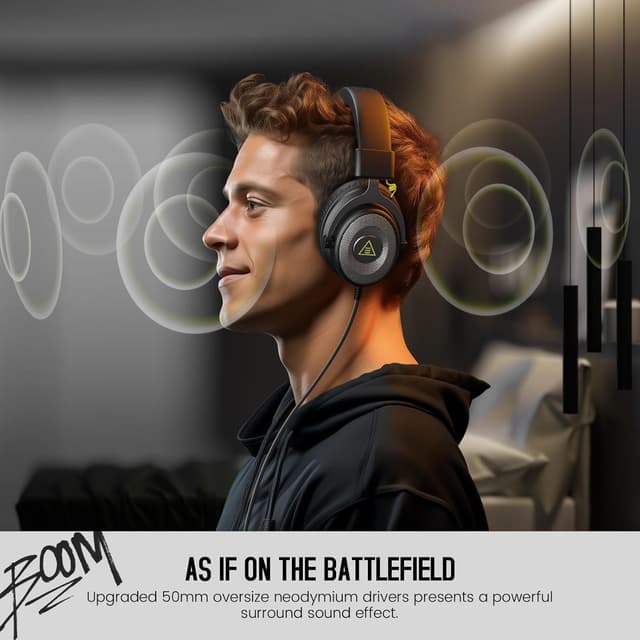 Detalle de EKSA E900 50mm wired gaming headset