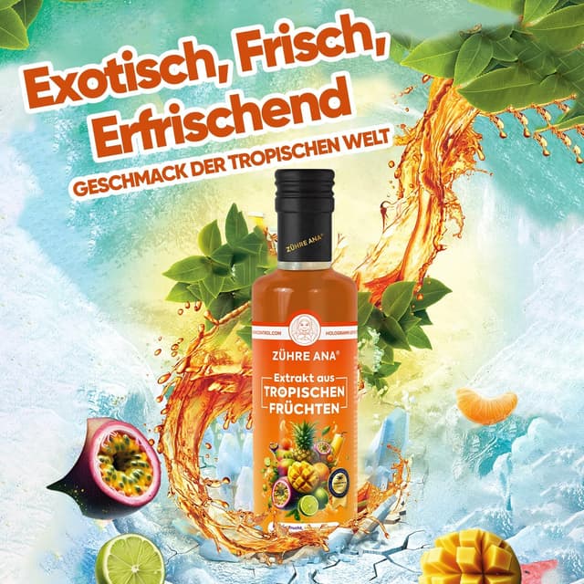 Detalle de Zühre Ana Extrakt aus tropischen Früchten (640 g) – für Drinks, Joghurt & Desserts