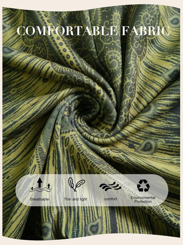 Detalle de QIANXIZHAN Women’s Harem Pants (Boho Palazzo/Boho Joggers) with Pockets