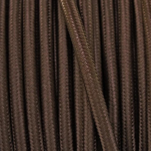 Detalle 2 de smartect Textilkabel Braun 2 Meter für Lampen