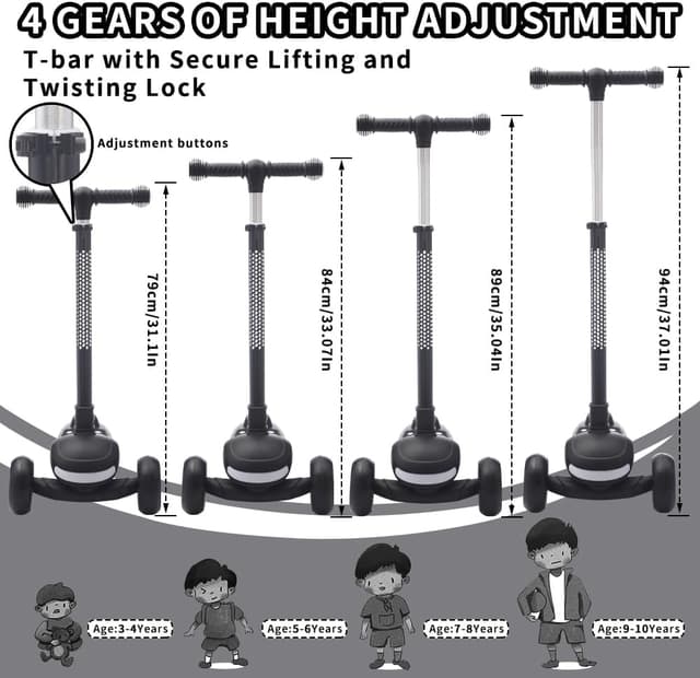 Detalle 2 de UBRAVOO Roller Kinder 3–10 Jahre mit Bremse