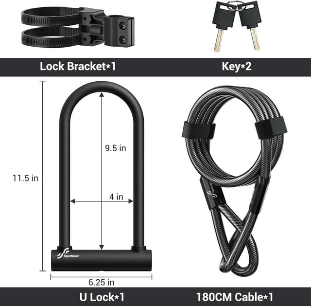 Thumbnail 6 de Sportneer Bike Lock 18mm Heavy Duty U-Lock