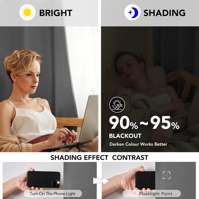 Thumbnail 4 de Deconovo Tende Oscuranti 140x220 Grigio Chiaro