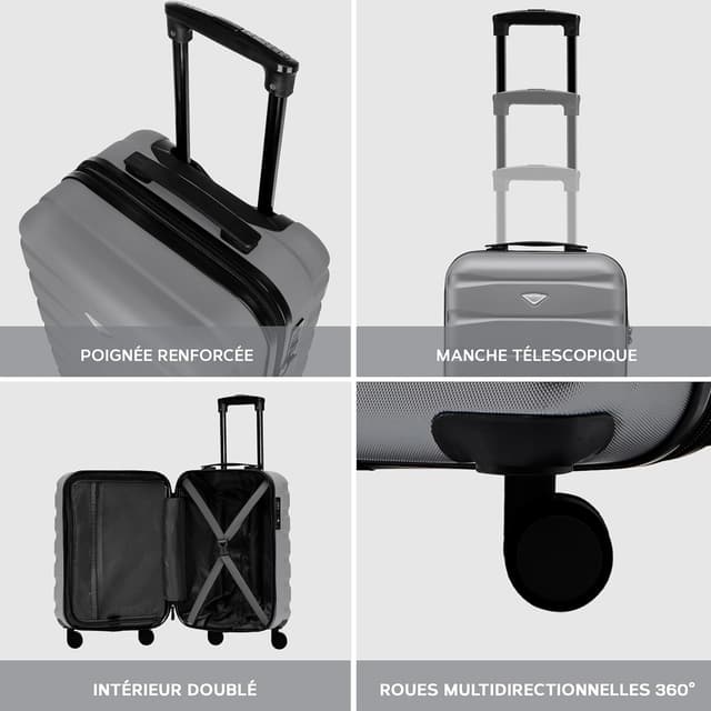 Thumbnail 6 de Flight Knight valigia rigida in ABS a 4 ruote da cabina 55x35x25 cm (40 L)