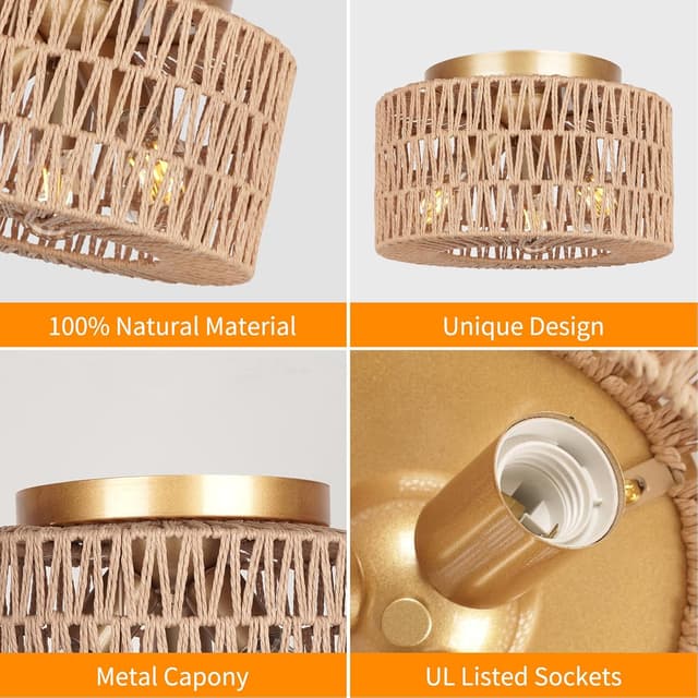 Thumbnail 4 de FRIDEKO HOME Deckenlampe Boho 3-flammig