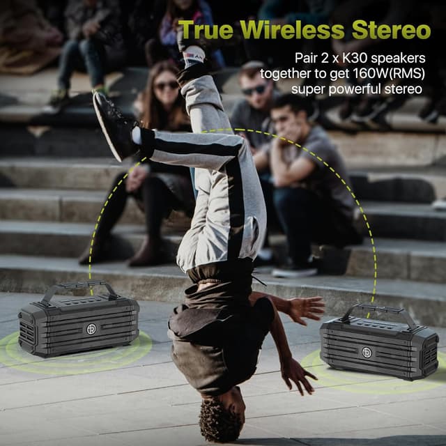 Detalle 2 de Tragbarer Bluetooth-Lautsprecher 120 W Peak