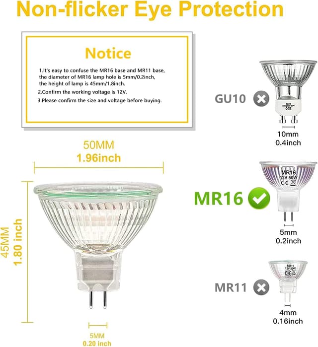 Thumbnail 2 de Simusi MR16 50W 12V GU5.3 dimmable spotlight bulbs