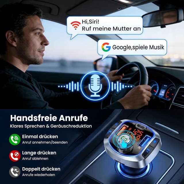Detalle 1 de GizmoVine FM Transmitter 81 W mit Bluetooth