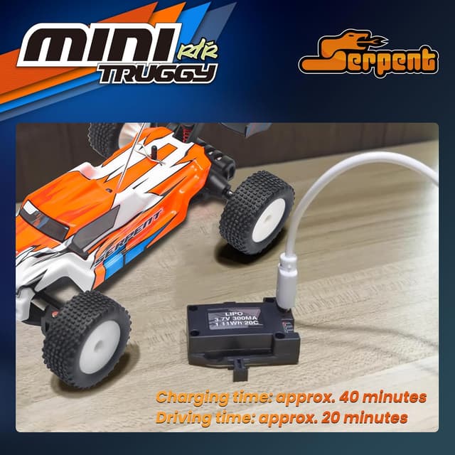 Detalle de Serpent 1:24 Mini 2WD Truggy 2,4 GHz RTR